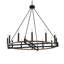 Lustre 12 lumières en forme de bougie en forme de bougie de salon en acier à intensité variable certifié UL-151967013