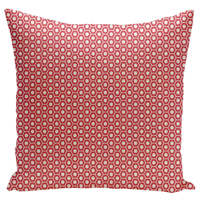 Geometric Reversible Throw Pillow, Spring/Navy/Carolina, 26" H x 26" W