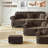 Velvet Ottoman for Modular Sofa Combinations-1849827905
