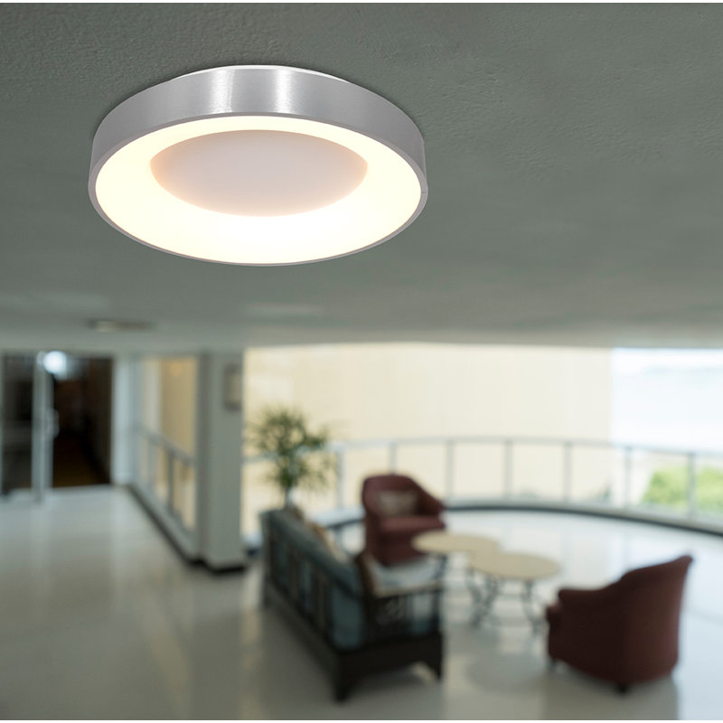 Aukievah LED Flush Mount, Matt Brushed Nickel
