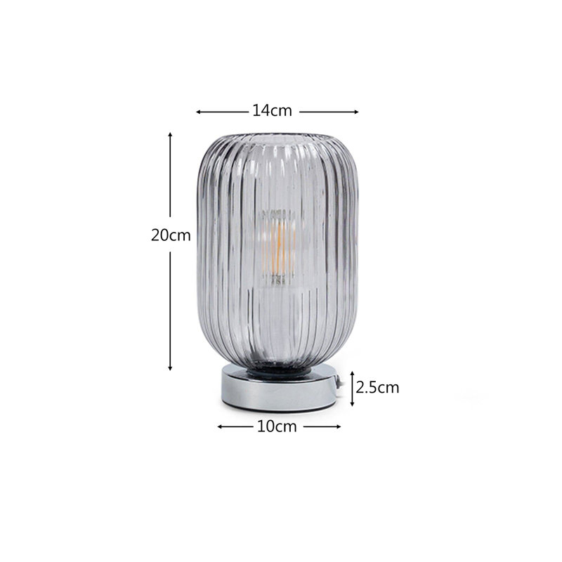 Showstead Metal Accent Lamp, Chrome, Smoked