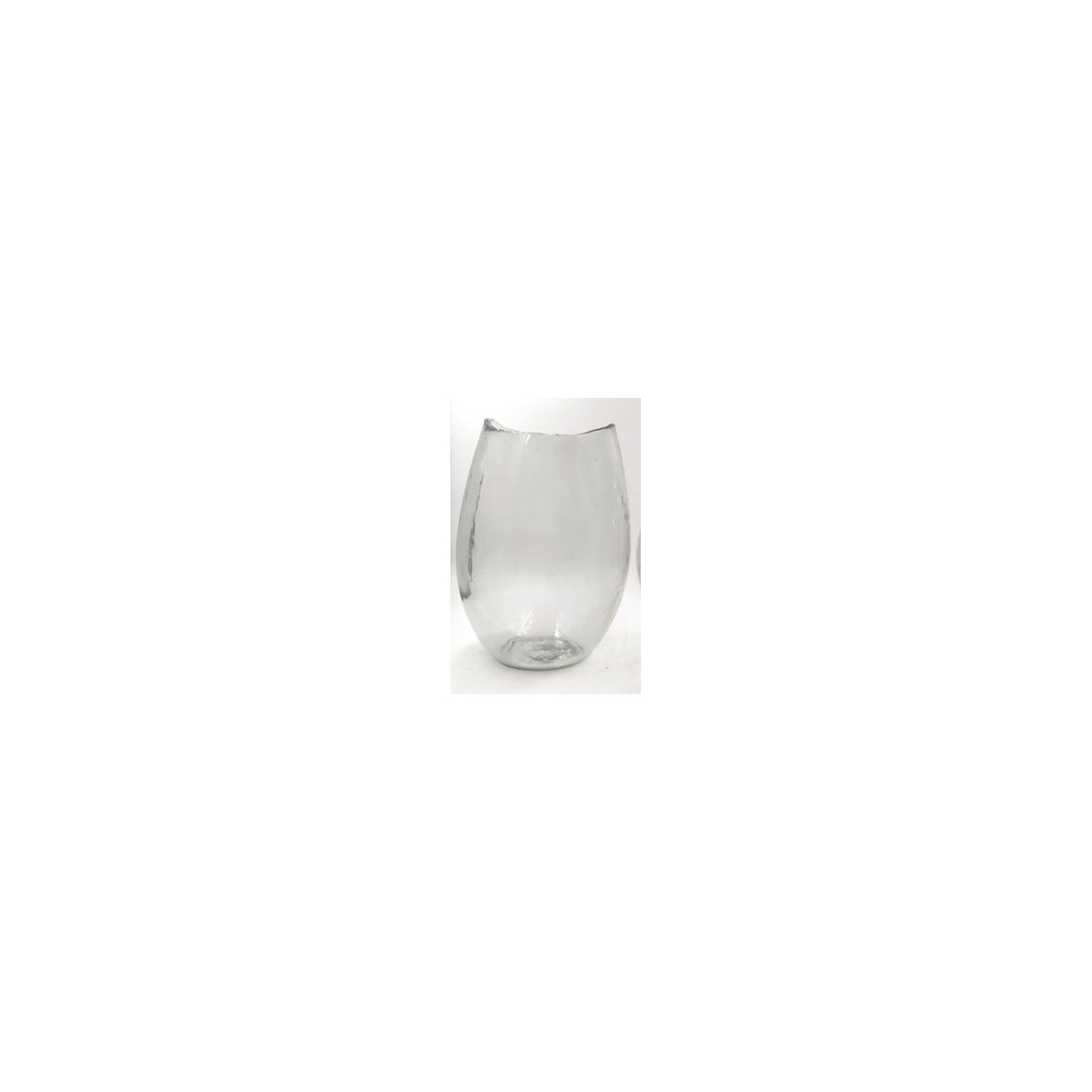 Cole and Grey Glass Wide Clear Decorative Vase, 14" H x 9" W x 9" D