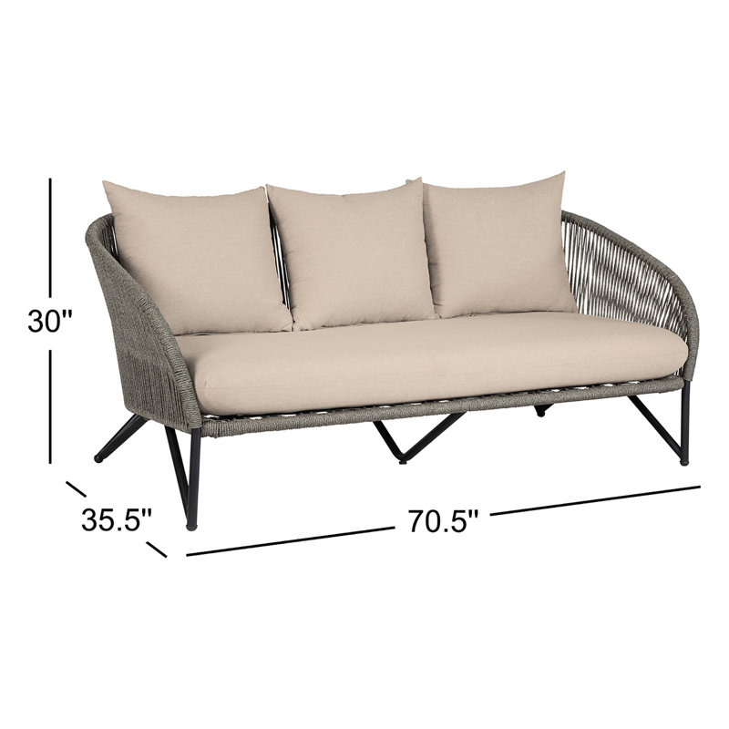 Canapé d'extérieur 70,5 po avec coussins Cambryn