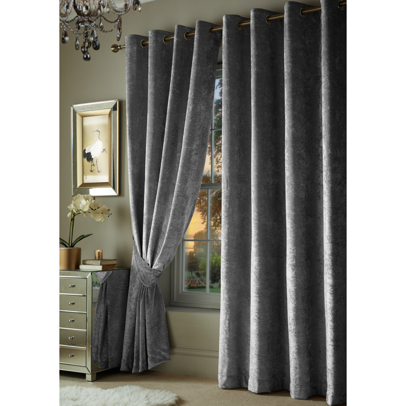 Malaki Sheer Pair, Charcoal Grey, 167 W x 183 D cm