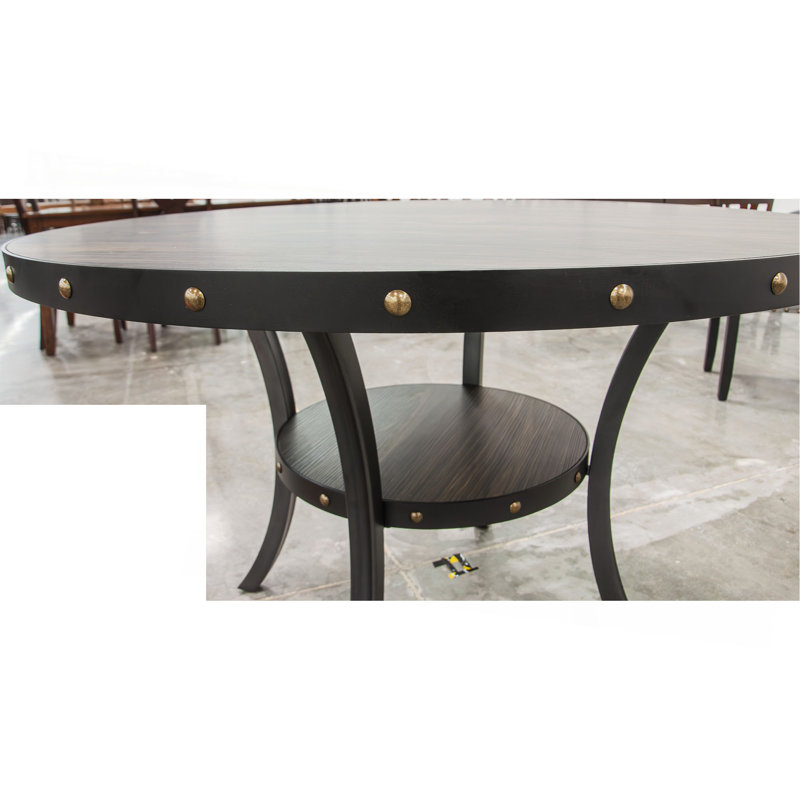 Ensemble de salle à manger moderne et classique en bois naturel Table de salle à manger ronde en bois 4X