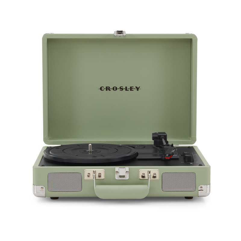 Portable 3 - Speed Turntable Decorative Record Player with Bluetooth, Mint