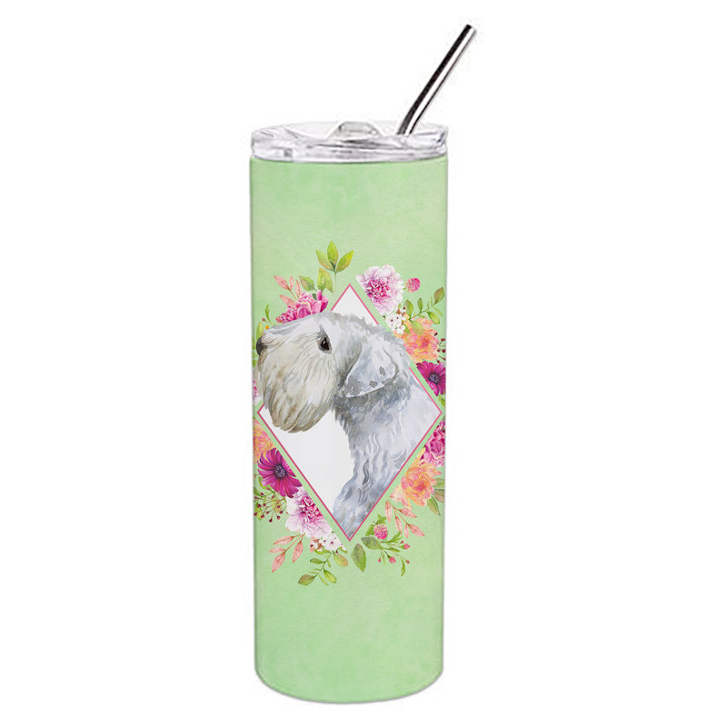 20oz. Stainless Steel Double Wall Glass, Sealyham Terrier, Green