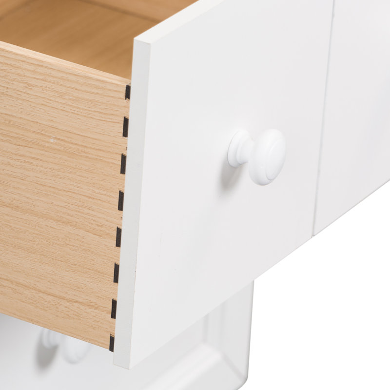 Table de chevet 2 tiroirs , blanc