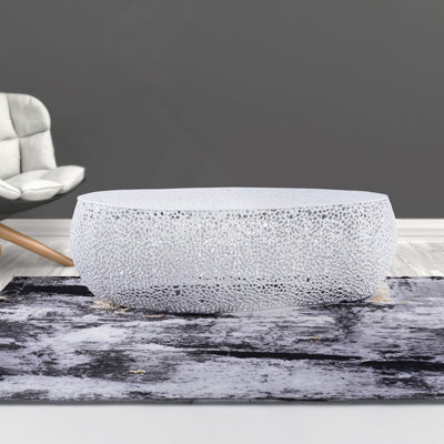 Table basse ovale blanche