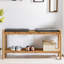 Namaan Wooden Bamboo Storage Shoe Bench With Seat Hallway Entryway Furniture