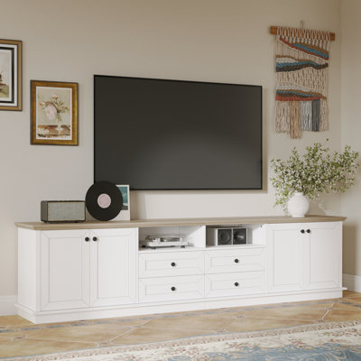 94.5'' W 4-Drawer TV Stand Media Console With Cabinet & Shelves