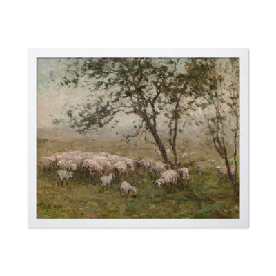 William Charles Estall - Une volée de moutons