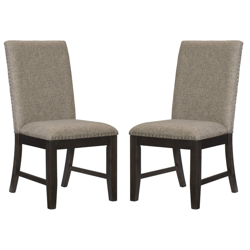 2 chaises d'appoint, 100% tissu, capacité de 250 lb, tissu, 2 pièces, Brun, Marron foncé