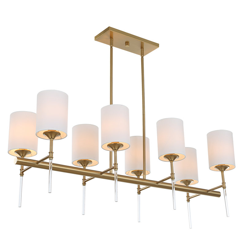 Awyr 8 - Light Steel/Acrylic Chandelier