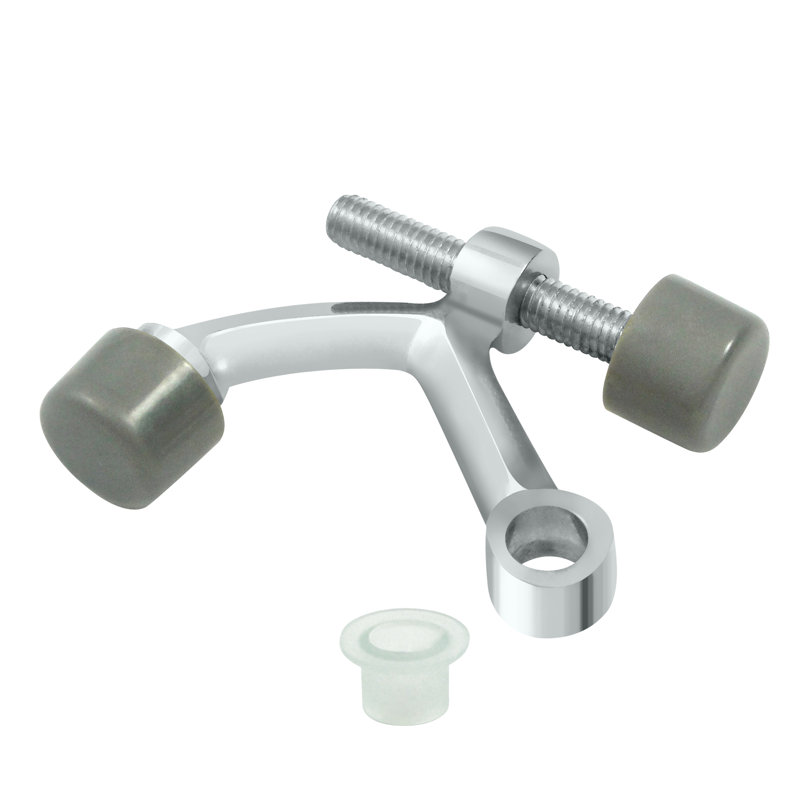 Door Stop, Polished Chrome