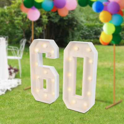 Light Up Numbers For Birthday Decorations