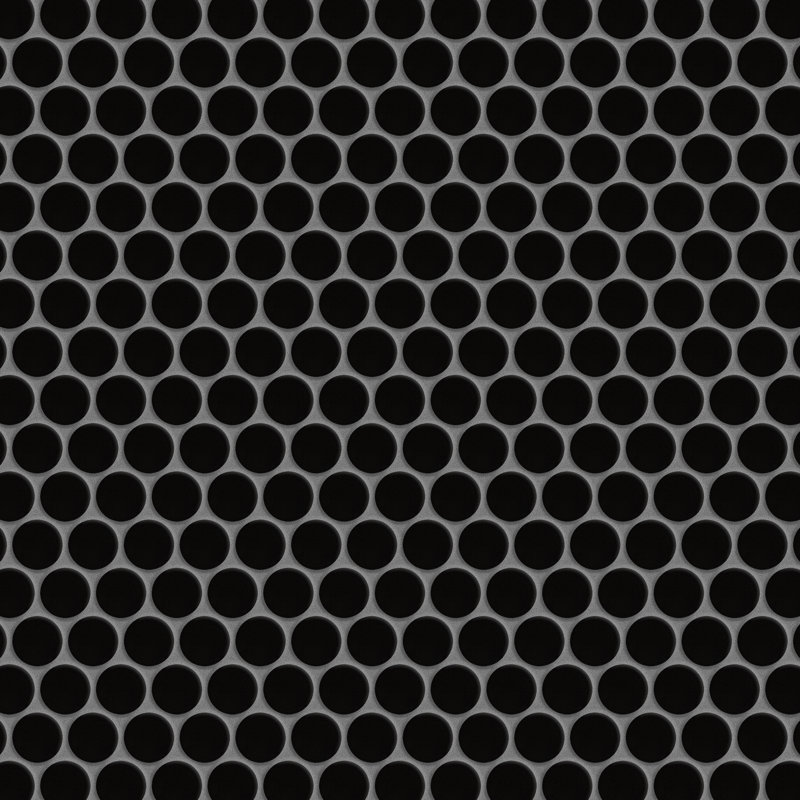 Metro Penny Matte Black 9-3/4" x 11-1/2" Porcelain Mosaic Floor and Wall Tile