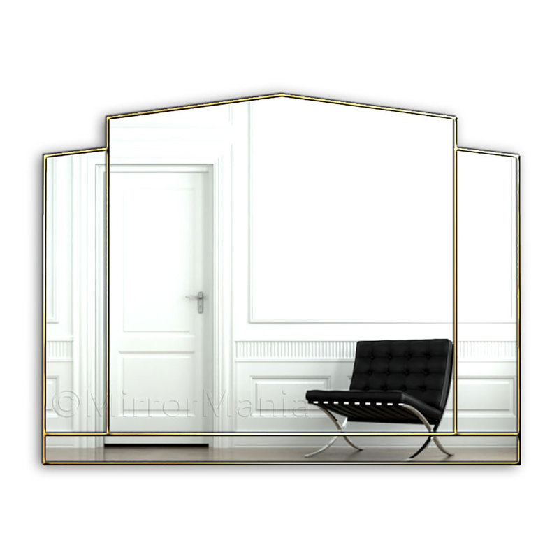 Jaliyah Flat Wall Mirror, Gold