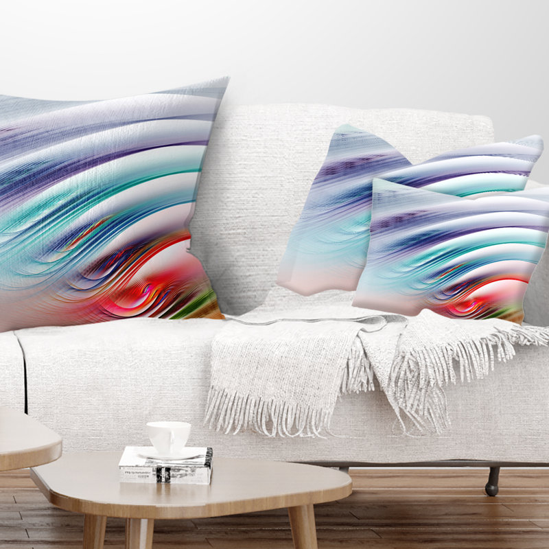 Water Ripples Rainbow Waves - Abstract Printed Throw Pillow