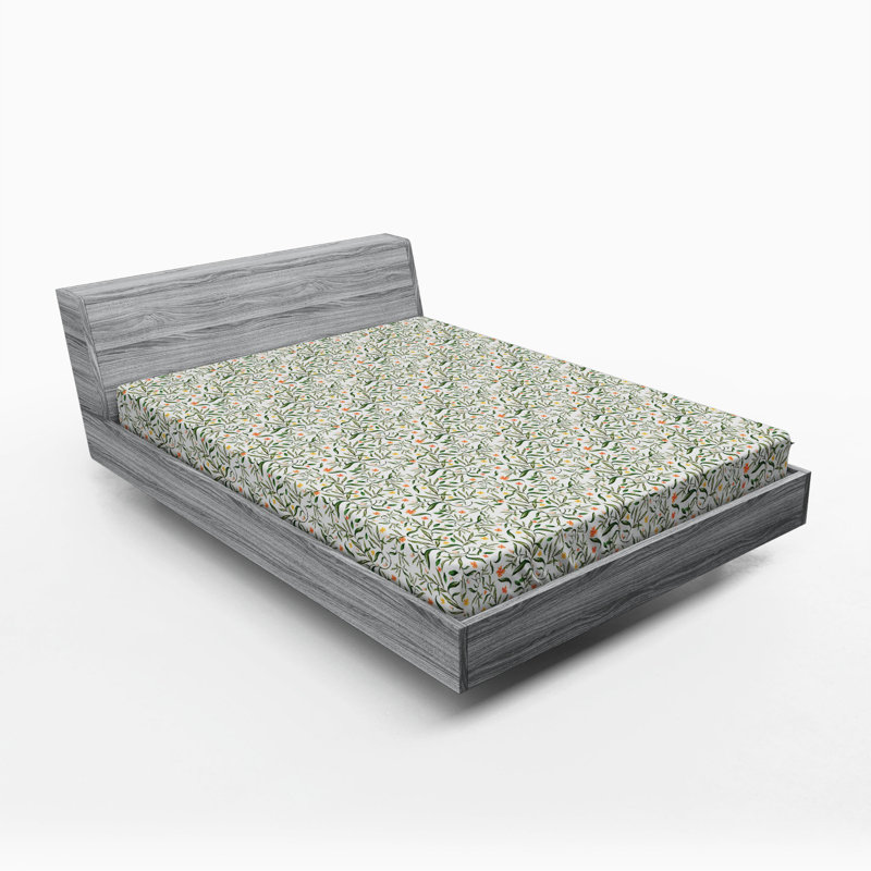 Microfiber Floral Fitted Sheet, Full Fitted Sheet, Floral 3