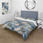 Ensemble de housse de couette à motif floral White and Blue Bird Floral Serenade II-1067024138