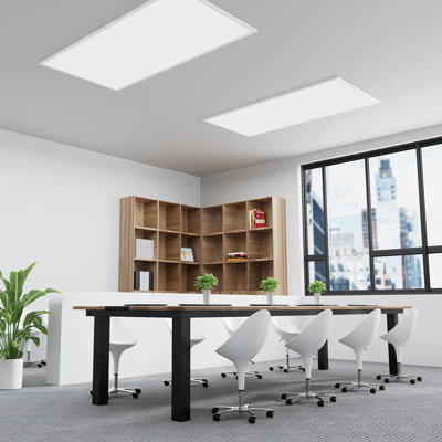 Dimmable 2X4 LED Troffer Light Fixture With 3 CCT Selectable 6000 Lumens 120 Lumen/Watt Recessed Flat Panel For Office Commercial Drop Ceiling