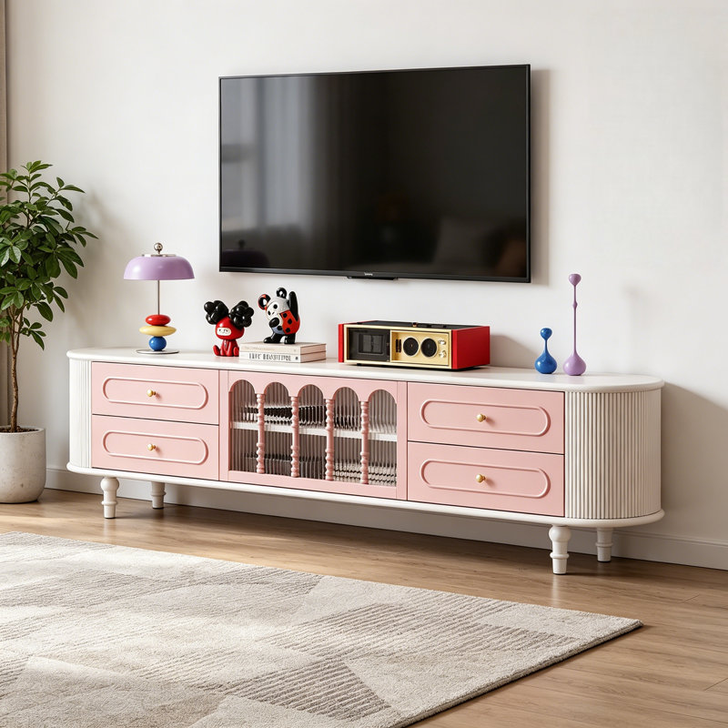 Meuble télé moderne et simple, 22.44"H x 86.61"L x 15.75"W