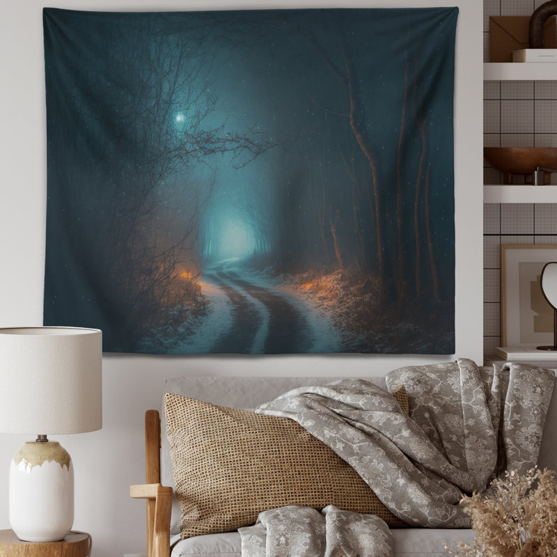 Anagabriela - Tapisserie murale paysage forêt, H 32 po x l 39 po