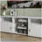 TV stand for 32-60-inch TVs, modern TV table-style center media cabinet with drawers and LED lights, matte entertainment center, suitable for living room, game room, bedroom.