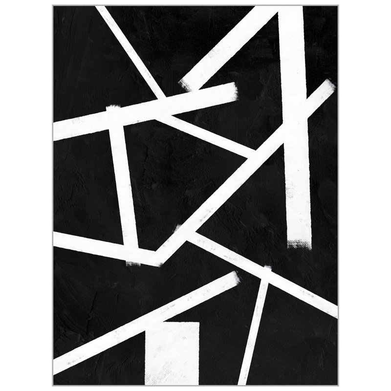 Sharp Edges Black 2 Painting by Christopher Kennedy