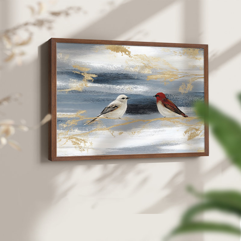 Chirstmas Art-CCLXVII -Framed Print - Restickable, H 16 po x l 20 po, Noyer