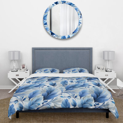 Ensemble de housse de couette Sapphire Blue Dove Feathers II