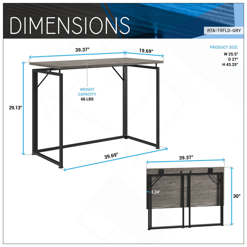 Versatile Space-Saving Folding Desk For Compact Areas, Enhancing Work Efficiency