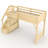 Twin Size Solid Wood Loft Bed with Built-in Wardrobe, Storage, Guardrails & Stairs, Natural-1175823592-1175823593