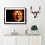 Acoustic Guitar In Flames - Single Picture Frame Print-55547643-55547646