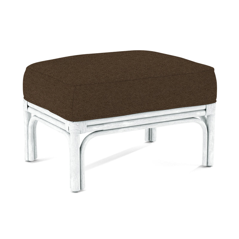 Boca Ottoman, Salsa Stripe; 0210-21, Frost White