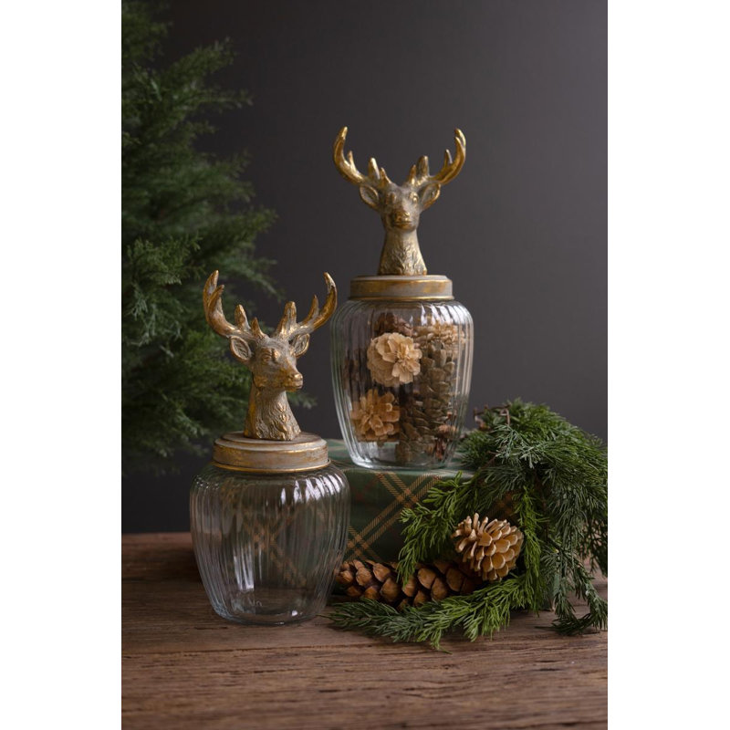 Ensemble de deux pots en verre