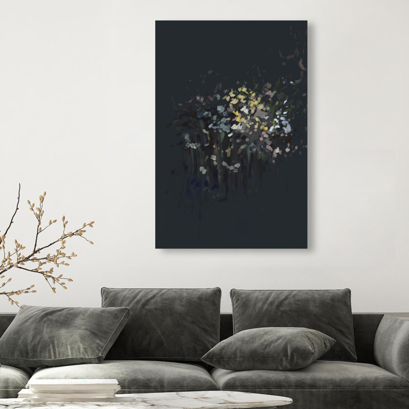 Midnight Flowers Print by Oliver Gal, 30"H x 45"W, Gallery Wrapped