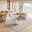 Ensemble de canapé modulaire rembourré moderne sans os, canapé modulaire en L de 132 po avec 6 coussins, canapé-lit combiné gratuit-826600419