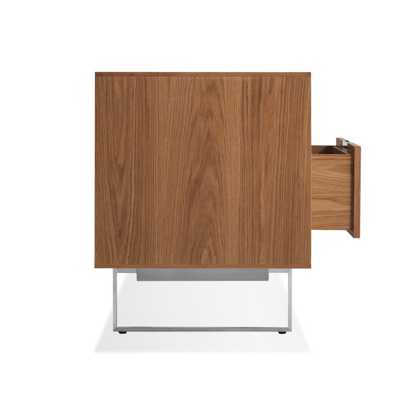 Series 11 Media Console, Walnut/Stainless Steel