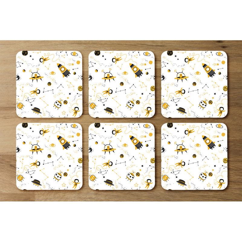 Square 6 Piece Coaster Set