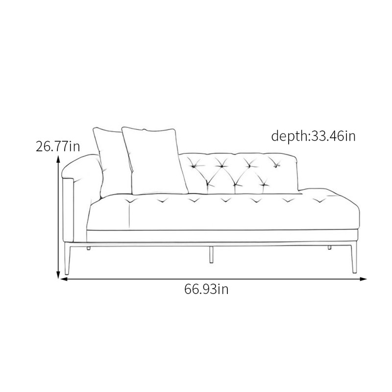 Chaise longue en tissu avec structure solide, Orienté à gauche (vu de face), Blanc crémeux