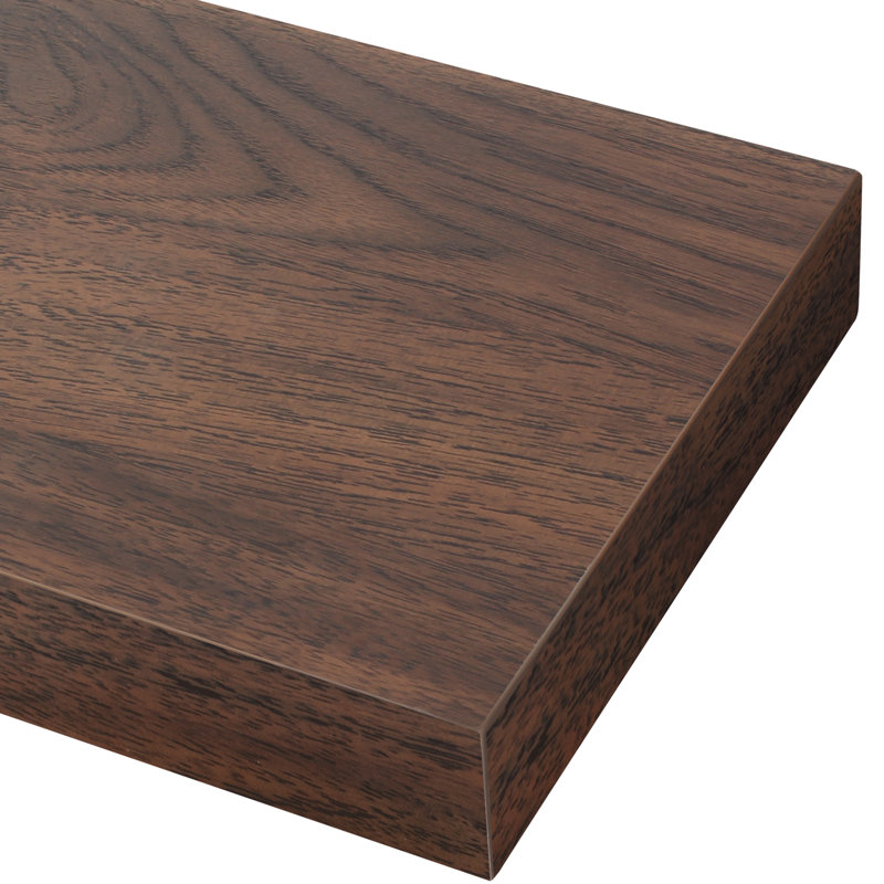 2 Pieces Floating Shelves, Wall Shelf Display Shelves for Living Room/Bedroom/Bathroom/Kitchen, Walnut