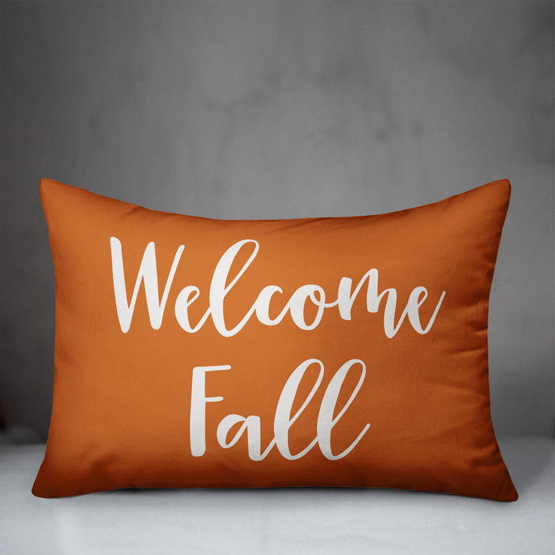  Housse de coussin rectangulaire Welcome, Orange