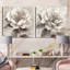 Pivoines grises sur une branche - ensemble de 2 pivoines carrées-1561162863-1561162859