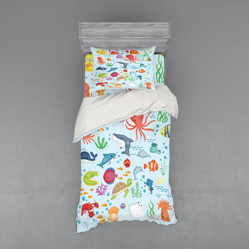Ensemble de housse de couette Marine, Housse de couette simple + 6 pièces supplémentai