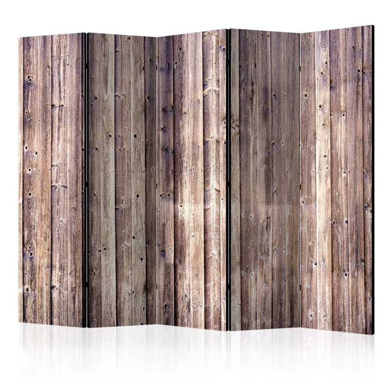 Everalda  Solid Wood Folding Room Divider, 5