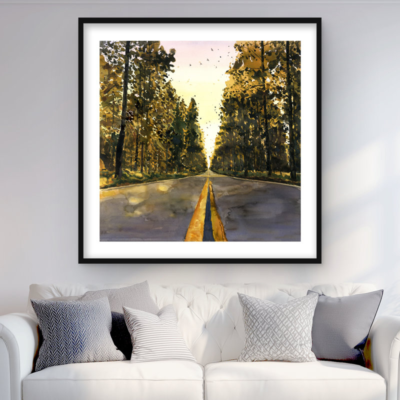 Long Road - Paysages, reproduction encadrée