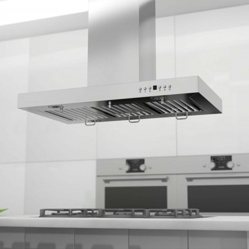 30" 400 CFM Convertible Island Range Hood, Stainless Steel, 30"