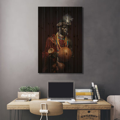«African Identity On Wood» par Harry Odunze, reproduction